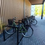 Standard sykkelparkering, sykkelstativ med parkerte sykler