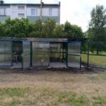Sykkelstativområde med utendørspaneler