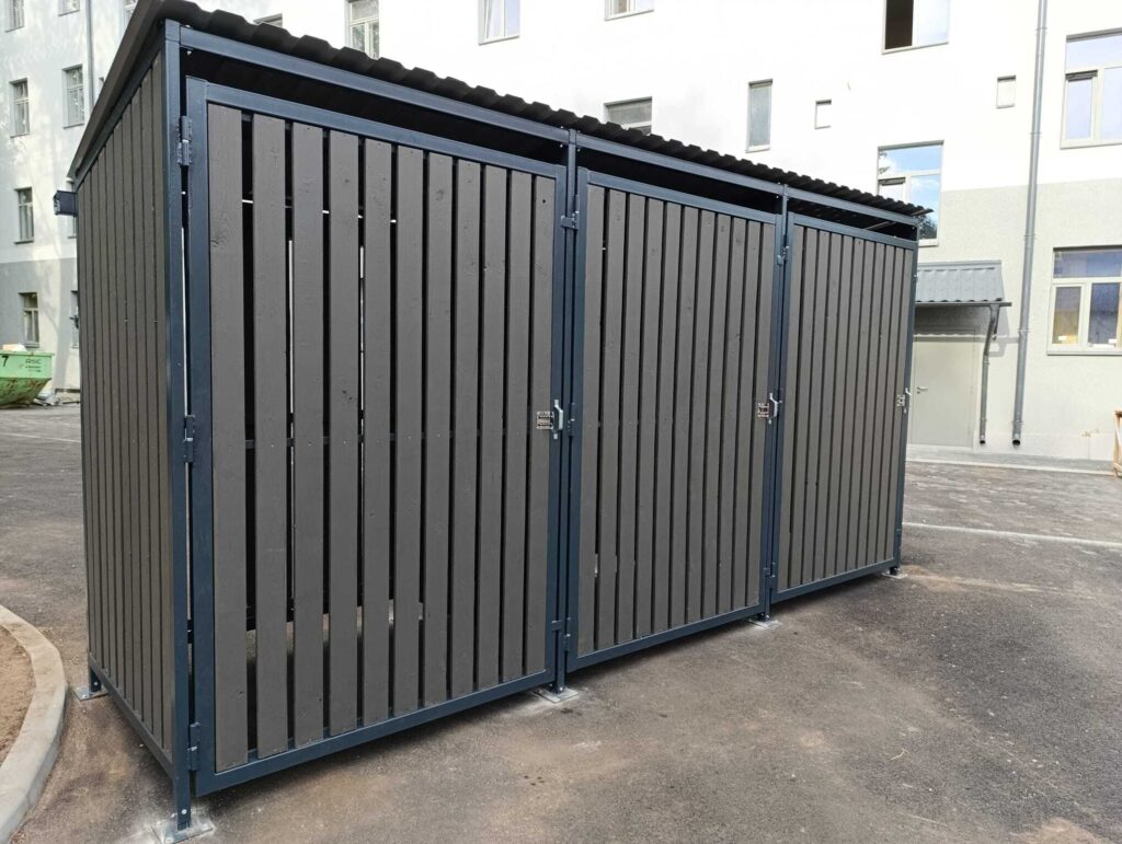 Forvandle uteområdet ditt, beskytt containerne mot uvedkommende og reduser kostnadene for avfallshåndtering med våre estetiske og sikre containerplasser